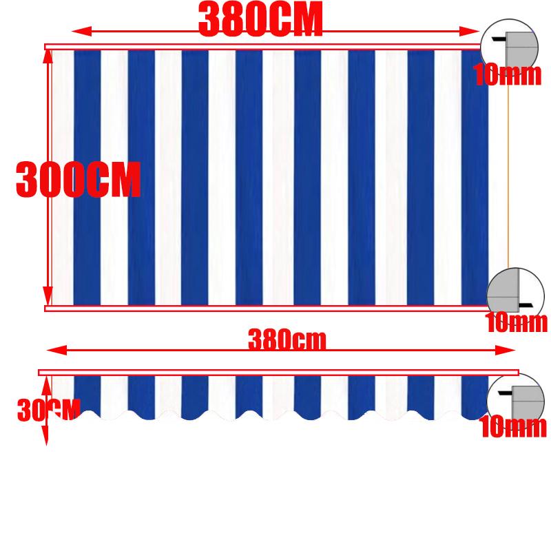 Burgundy White Strips Awning Replacement Fabric Toldo Tewango Canopy Gazebo Outdoor Garden Sun Shade Shelter 300gsm Store Banner