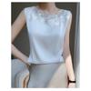 Silk Breathable Lace Camisole Loose Satin Suit Sleeveless Top Without Collar Splicing Vest