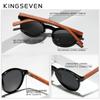 Kingseven Natural Wooden Sunglasses KINGSEVEN Bubinga Men's Polarized Glasses Wooden Fashion Sun Glasses Original Accessories