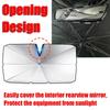 New Car Windshield Sunshade Umbrella Celadon Handle Opening Design  Front Windshield Parasol V-shaped for EV Sun