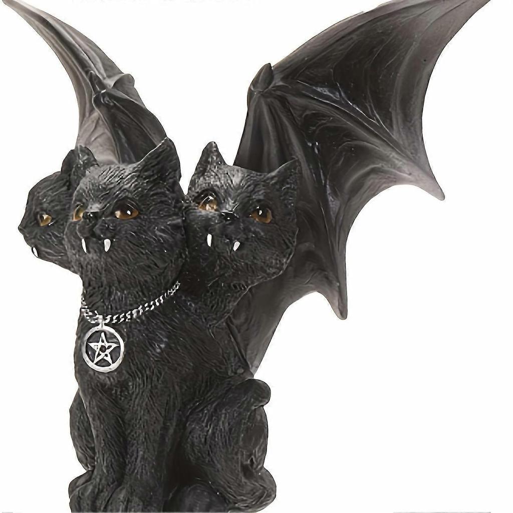 Bat Winged Cat Black Cat Halloween Scene Decoration