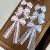 Heart-shaped Rhinestone Lace Bow Hair Clip, a Fashionable and Stylish Party Hair Accessory for Women