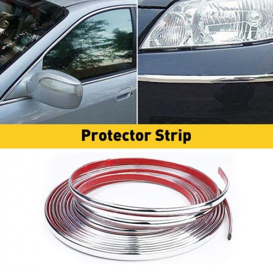 

1/2 Chrome Trim Molding Strip Car Window Door Bumper Side Trime Protector 16ft