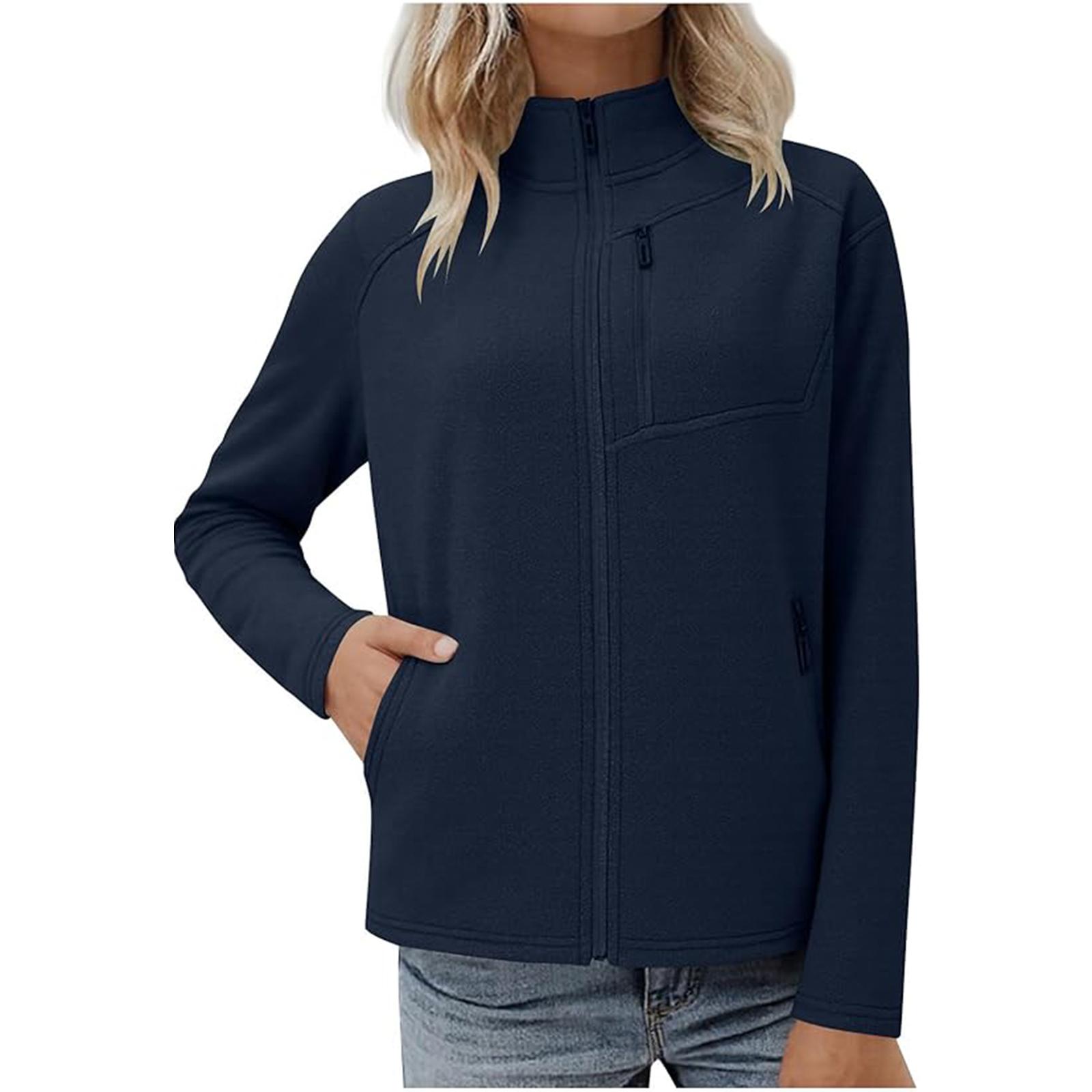 

Женское однотонное модное пальто с длинным рукавом M синий