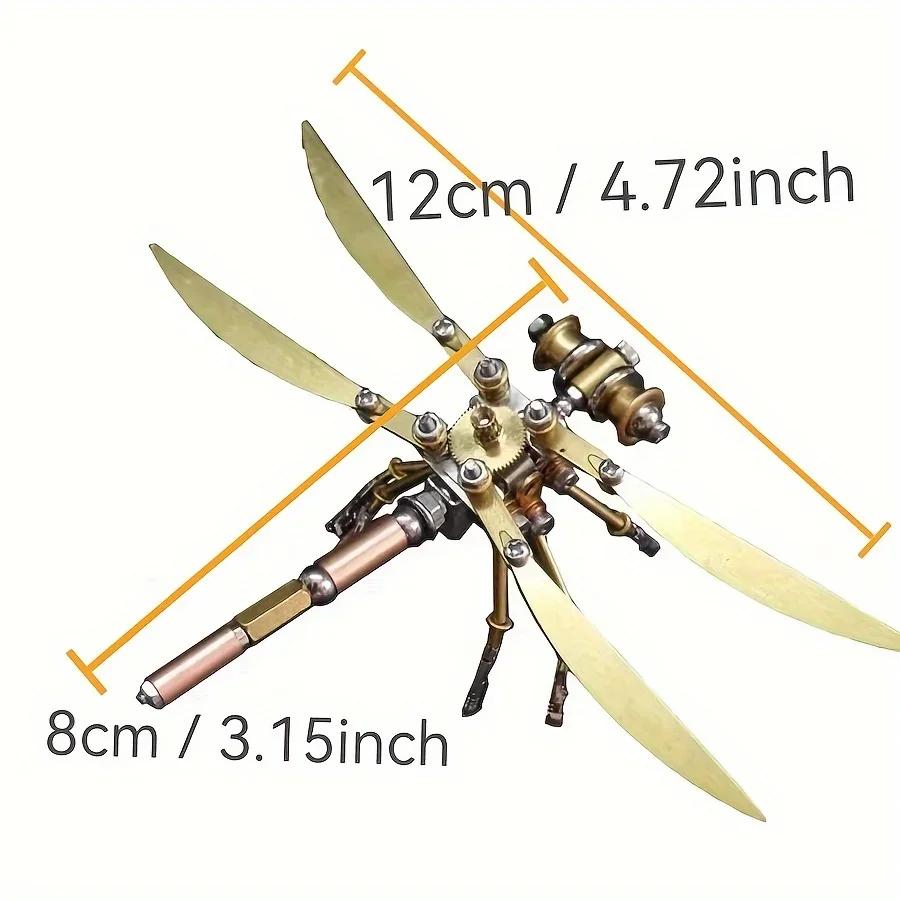 Metall Øyenstikker Puslespill Modellsett - Steampunk Mekanisk Insekt DIY Montering Leke, Metall Puslespill Gave til Gutter