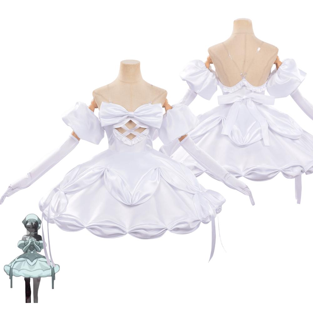 Alien Stage Sua Cosplay Kostüm Weißes Kleid Idol Bühnenoutfit AL NST Charakter Halloween Party Kostüm
