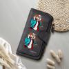 Trendy Cool Wolf Printed Long Wallet Portable PU Leather Card Holder Casual Fashion Daily Use Money Purse For Streetwear Lovers