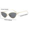Vintage Cat Eye Sunglasses Women New Stylish Metal Rim Solid Color Casual Shades Trendy Retro Brand Design Sun Glasses