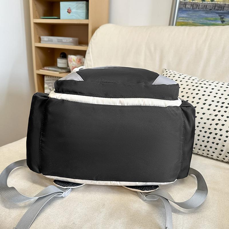 Color Block Backpack Women College Style Schoolbag Junior High School Student Backpack