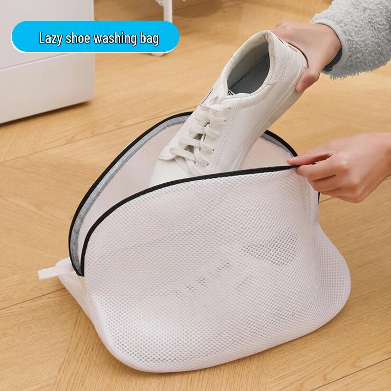 Nuova Borsa a Rete Anti-Deformazione per Lavare le Scarpe - Borsa Protettiva Ispessita per Lavatrice