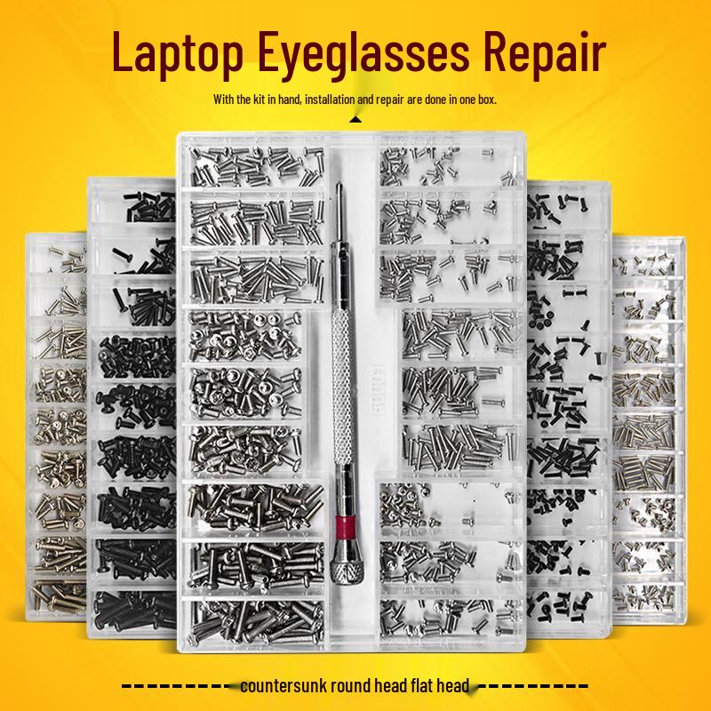 Kreuzschlitzschrauben- und Mutternsatz mit Unterlegscheiben, M3 M4 M5