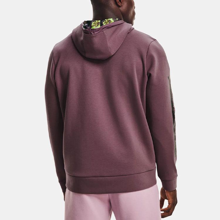 Under Armour Summit Training Knit Pullover Sweatshirt Men Sweatshirt Gray Purple 1366221-554