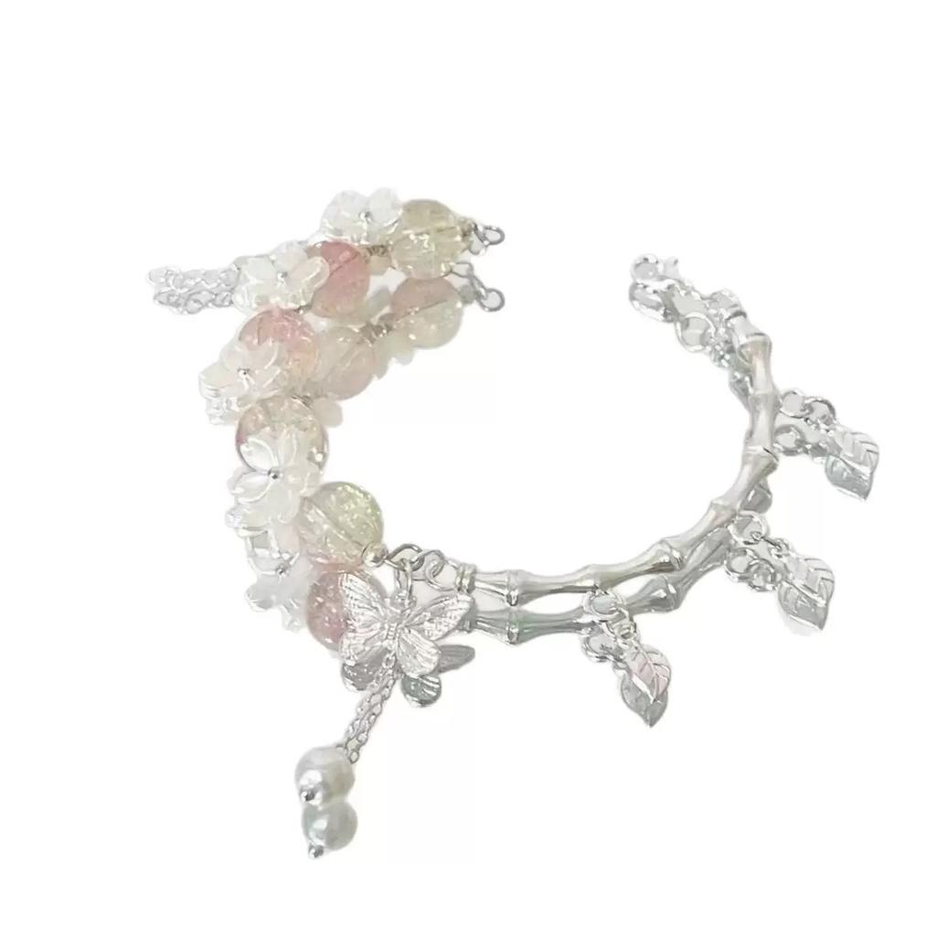 Crystal Butterfly Bracelet Student Party High Value Bracelet Children's Girl Friendship Fairy Two or Four People Bracelet