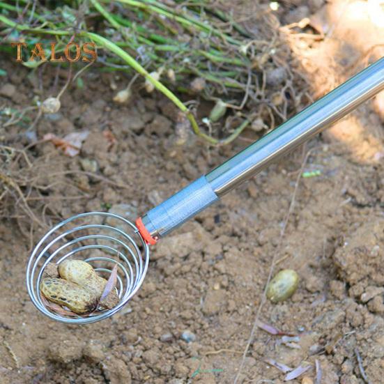 Coletor de Nozes de Aço Inoxidável Apanhador de Amendoins 107cm/42,13polegadas Pegador de Ovos Flexível Ferramenta Multifuncional para Fazenda Jardim para Colheita de Batatas Coleta de Cascas