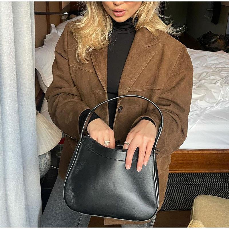 Casaco Castanho para Mulheres Primavera Colarinho Entalhado Manga Comprida Jaqueta Feminina Moda 2025 Solto Abotoamento Simples Casacos Femininos