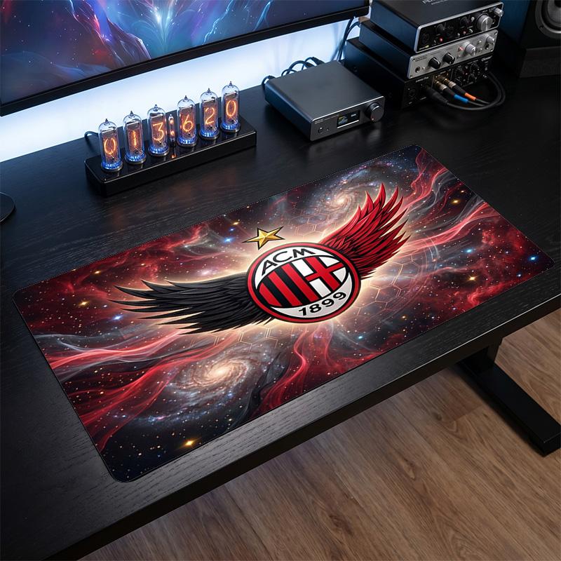 AC Milan Printed Large Mouse Pad, Non Slip Soft Rubber Gaming Desk Mat for Office Laptop Computer Decor