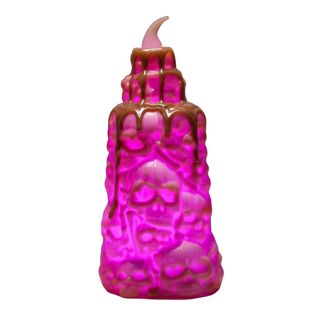 LED Ghost Candle Light Skeleton Bridegroom Electronic Candle Halloween Decorative Prop for Indoor Outdoor Use