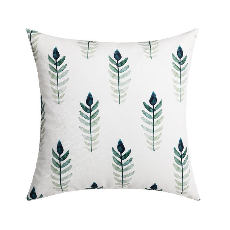 45X45Cmnew Modern Simple Green Cushion Digital Printing Throw Pillow Cover Home Sofa Pillow Cover Without Pillow Core