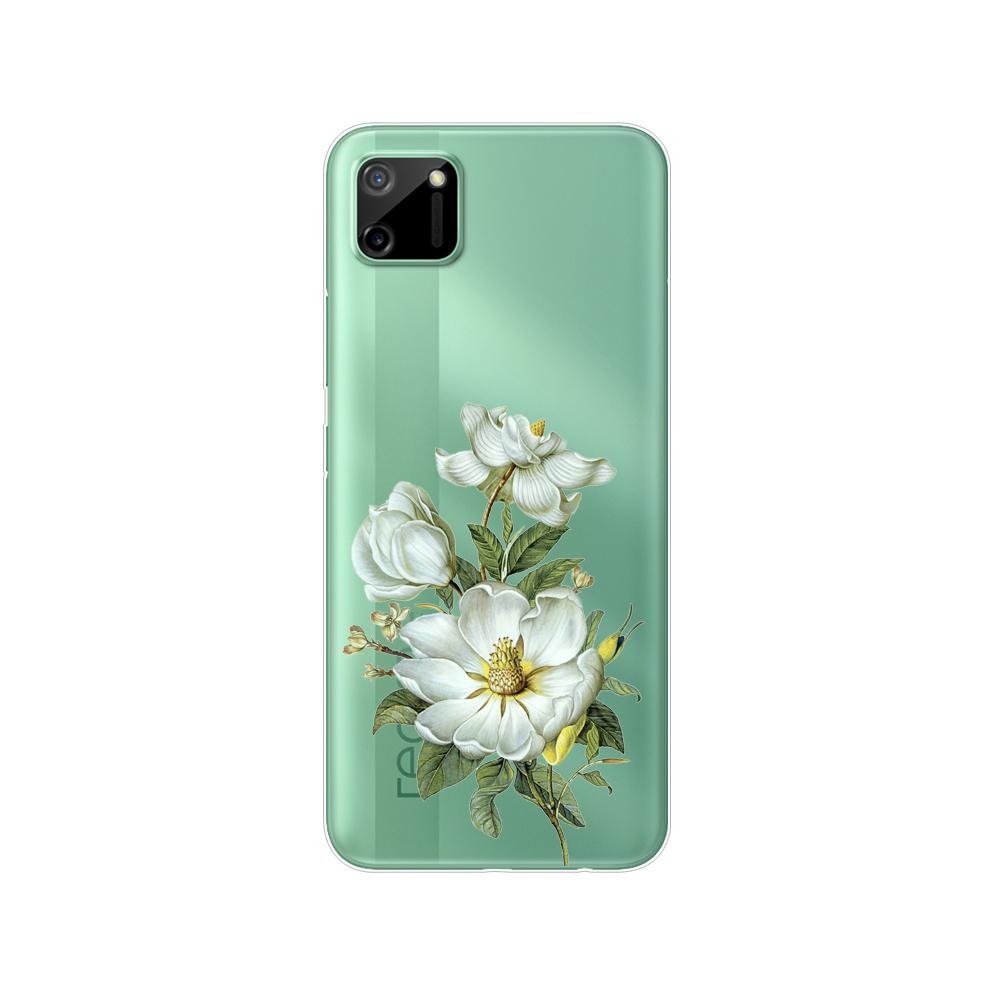 För Realme C11 2021 2020 Fodral TPU Silicon Back Cover Telefonfodral För OPPO RealmeC11 C 11 Soft Fodral RMX3231 RMX2185 stötfångare 6,5 tum