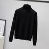 Women's Fashion Insulated Velvet Sweater with Collar, Korean  Warm Knitted Lined Pullover, Thin Top, Winter Knitwear