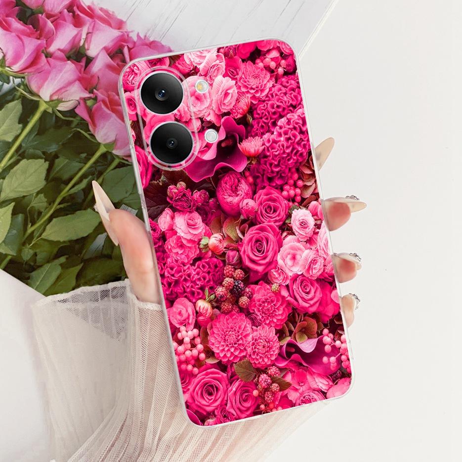 For Xiaomi Redmi Turbo 5 Max Case Cute Cat Flowers Painted Cover Soft Slim Phone Case For Xiaomi Redmi Turbo 5 Turbo5 Max Fundas