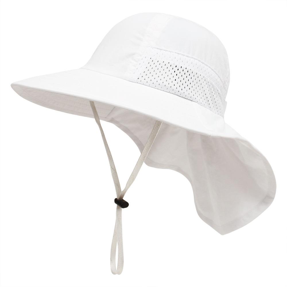 Children'S Breathable Mesh Sun Hat Summer Lightweight Uv Protection Adjustable Beach Hats With Bucket Wide Brim Sun Hat Kids