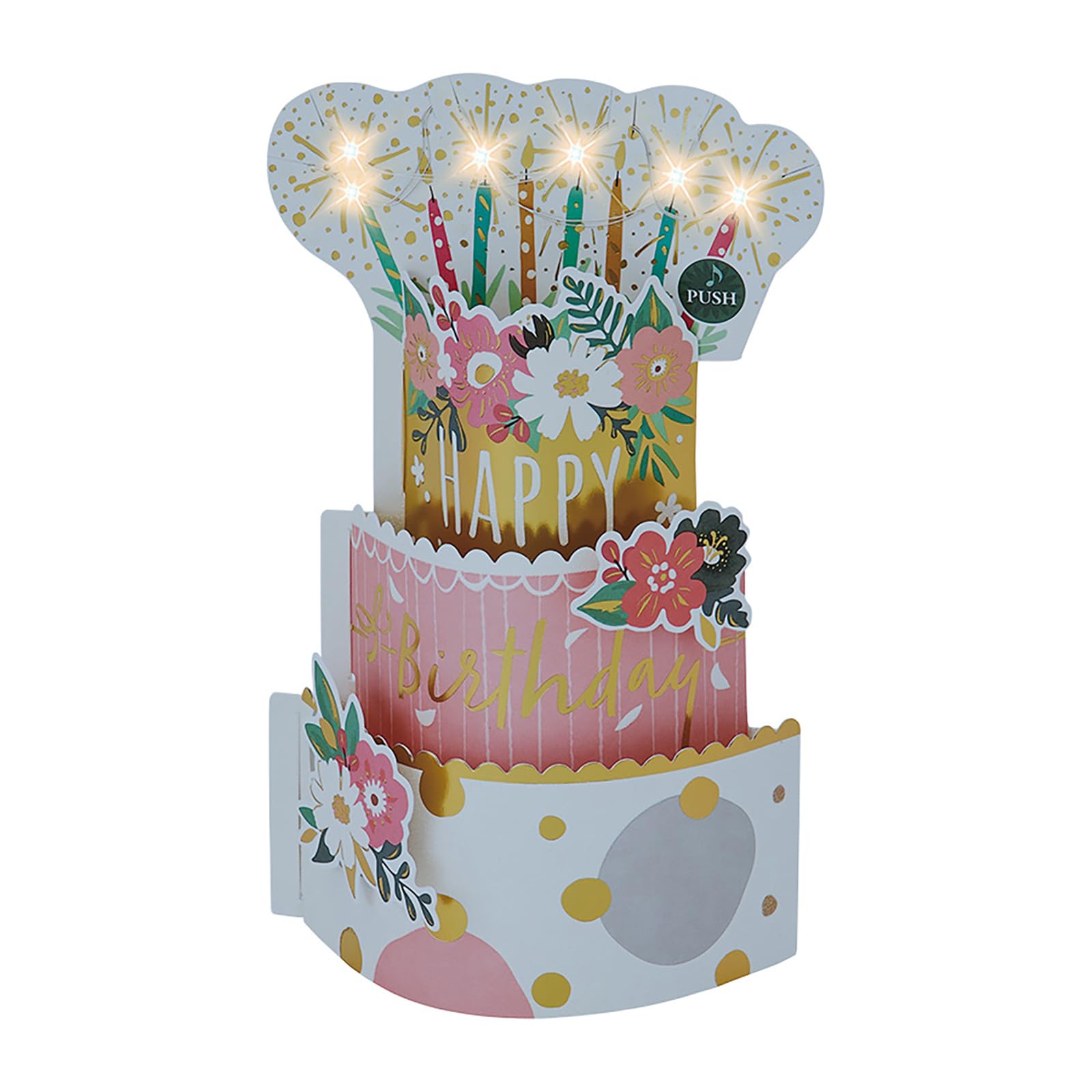 

Sanrio Message Birthday Light 482552 (САНРИО) Открытка, Праздник, и Мелодия, 3-ярусный торт, Бумага/Другое, JPME61-5,