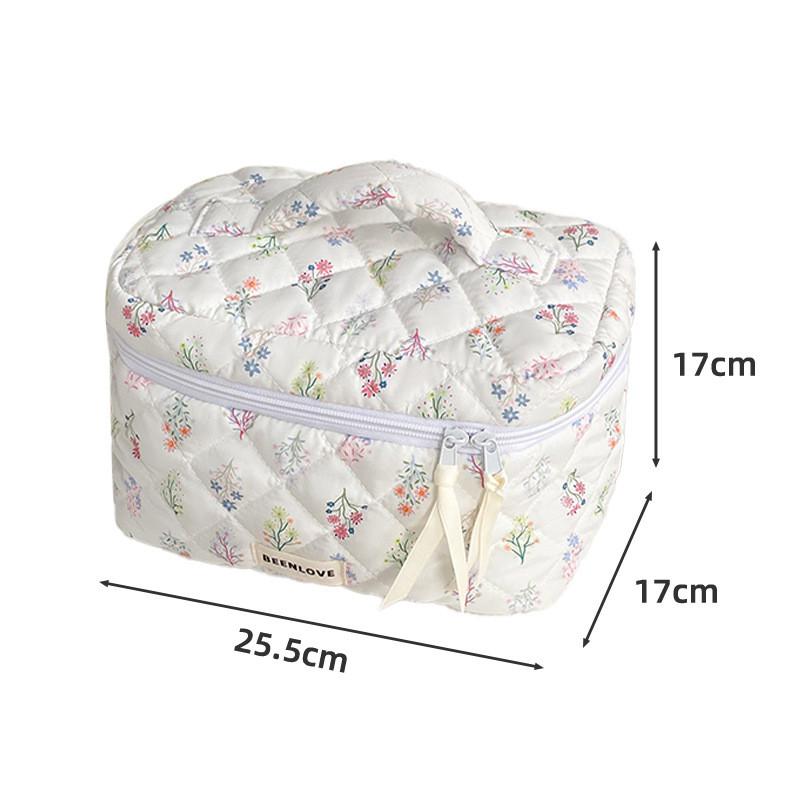 Portable Makeup Case With Cube Shape And Polyester Fabric For Travel And Home Use