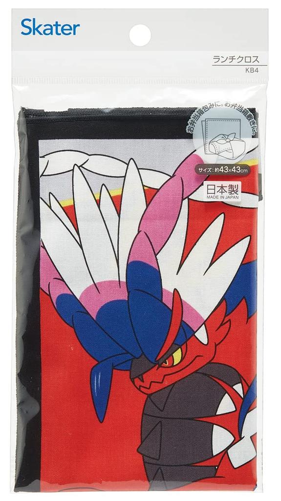 Skater Lunch 23 43 x 43 Made in Cloth, Pokemon, N, cm, Japan, KB4-A