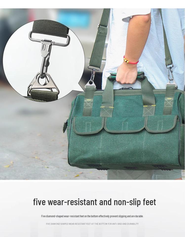 Durable Canvas Tool Bag – Multifunctional Electrician and Repair Shoulder Bag