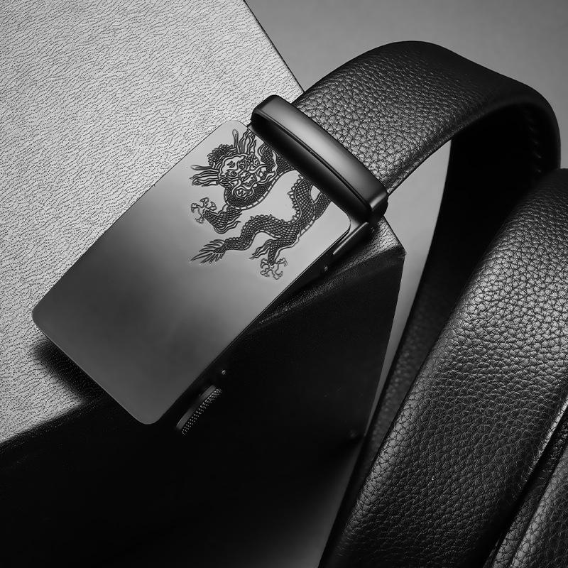 Belt Men'S Automatic Buckle Belt High-End Business Leisure Middle-Aged And Young People'S New Versatile Belt Men