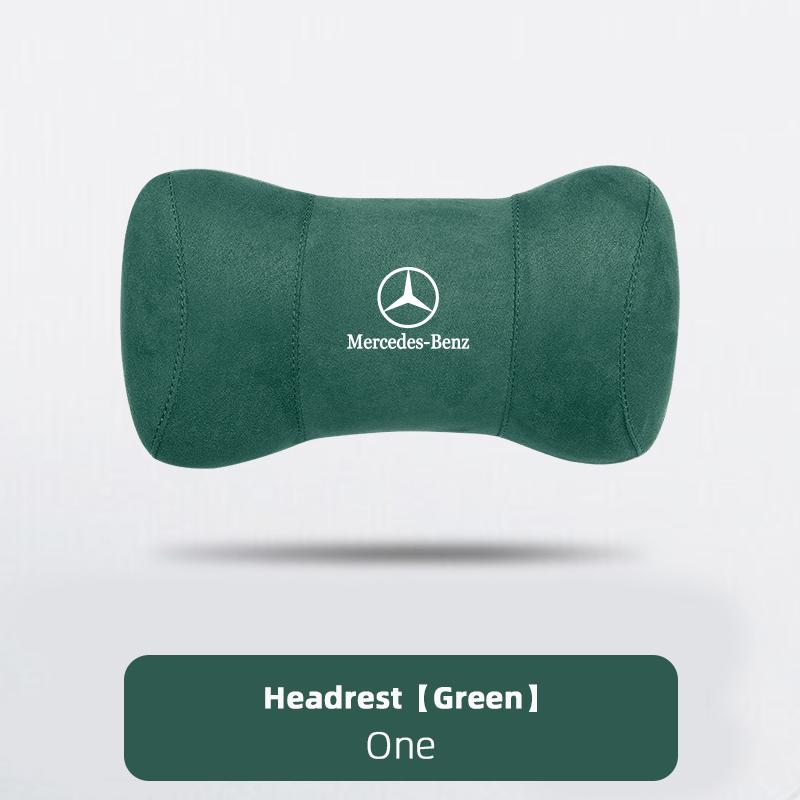Car Seat Suede Memory Cotton Neck Pillow Headrest For Mercedes Benz AMG W205 C300 W203 W206 W108 W124 W126 W140 W168 GLA GLB GLC FV1