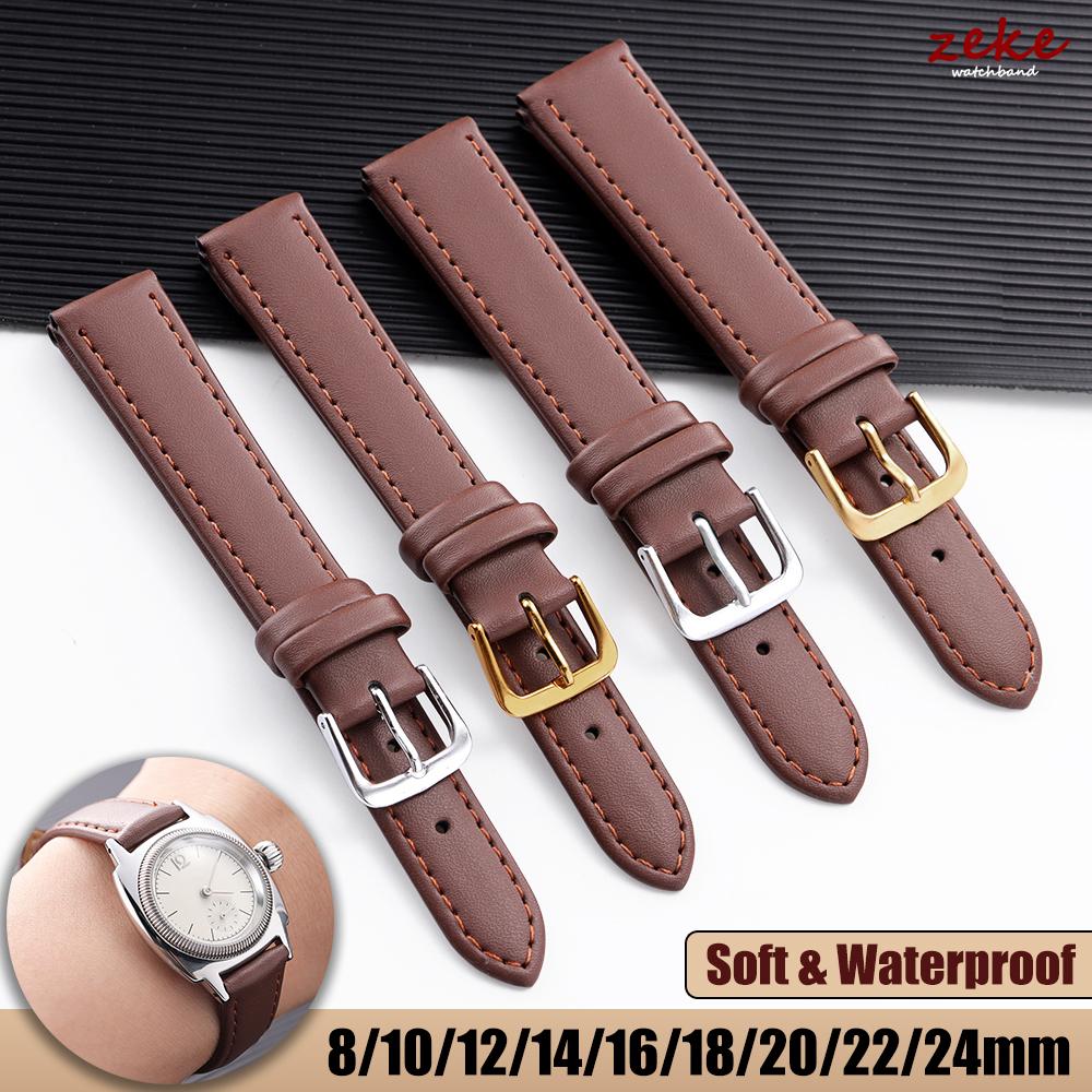 8mm 10mm 12mm 14mm 16mm 18mm 20mm 22mm 24mm Soft Leather Wristband for Men Women PU Leather Watch Strap Universal Sport Bracelet