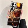 Basketball Basket Sports Plating Phone Case For Samsung Galaxy S24 S25 FE S26 Edge S23 Ultra S22 S21 Plus S20 Anti-Fall Airabag