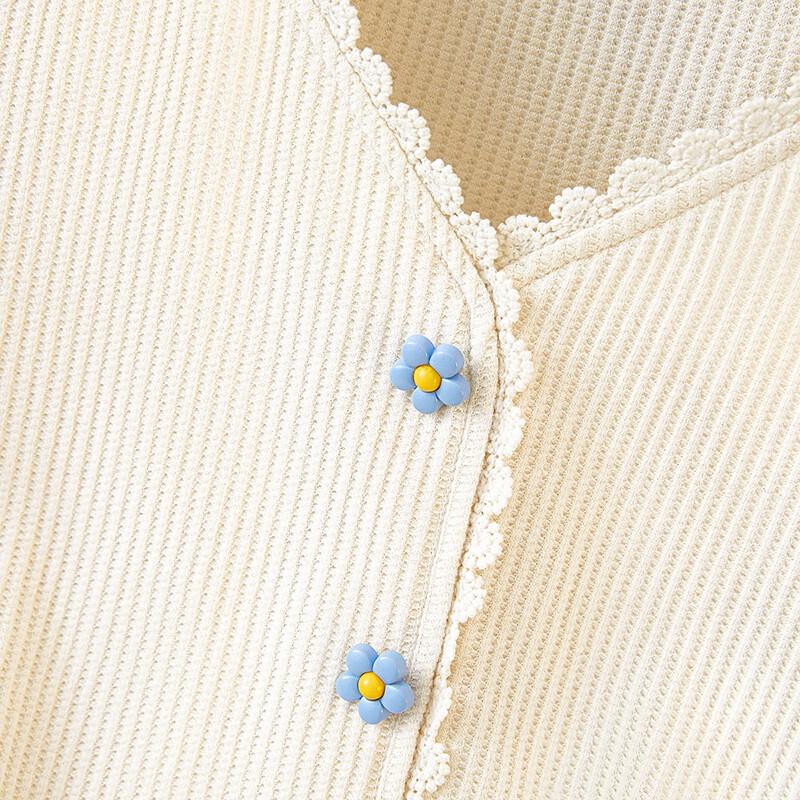 Women's Sweet Style V-Neck Button T-Shirt