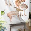 Transparente Vorhänge mit Aquarell-Wildtieren für Wohnzimmer, moderne modische Volantvorhänge für die Küche, Tüllvorhänge