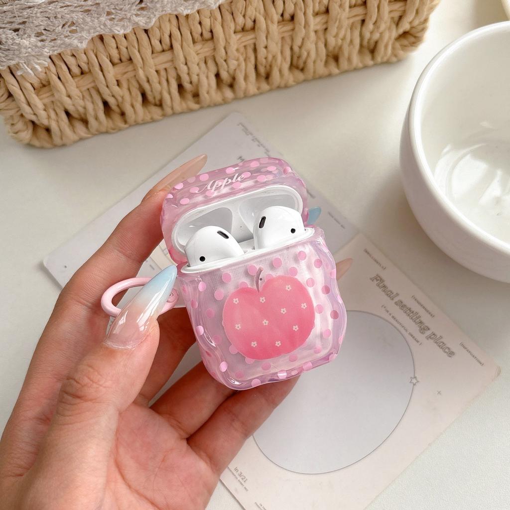 Polka Dot Powder Apple AirPods 1 Protective Case Apple 1/1 Generation AirPods Pro1 Earphone Case Simple
