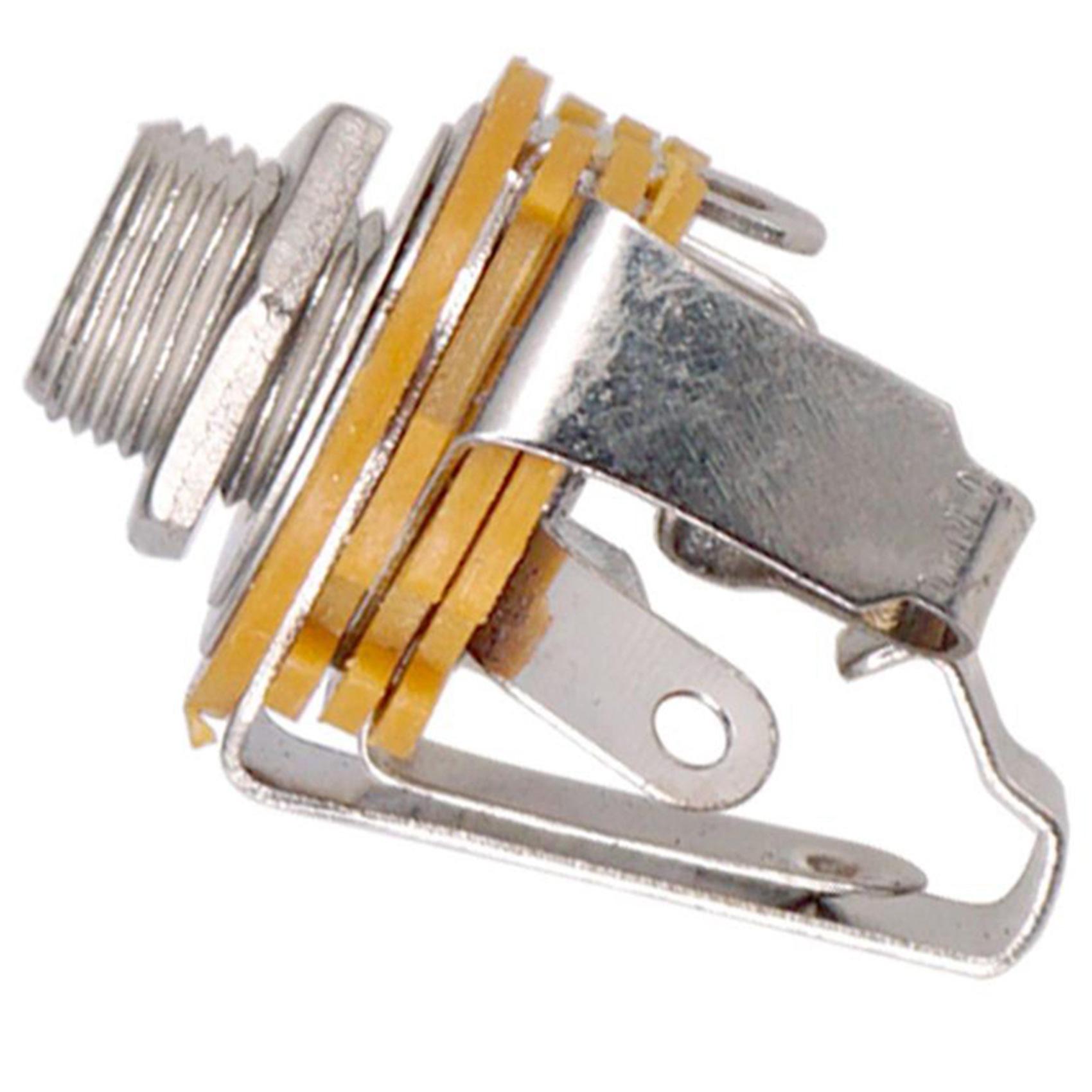 

Classy-10Pcs 1/4 Inch 6.35Mm Stereo Input Jack Plug Socket For Electric Guitar Bass, Guitar Pickup Output Jack, Guitar Parts серебряный