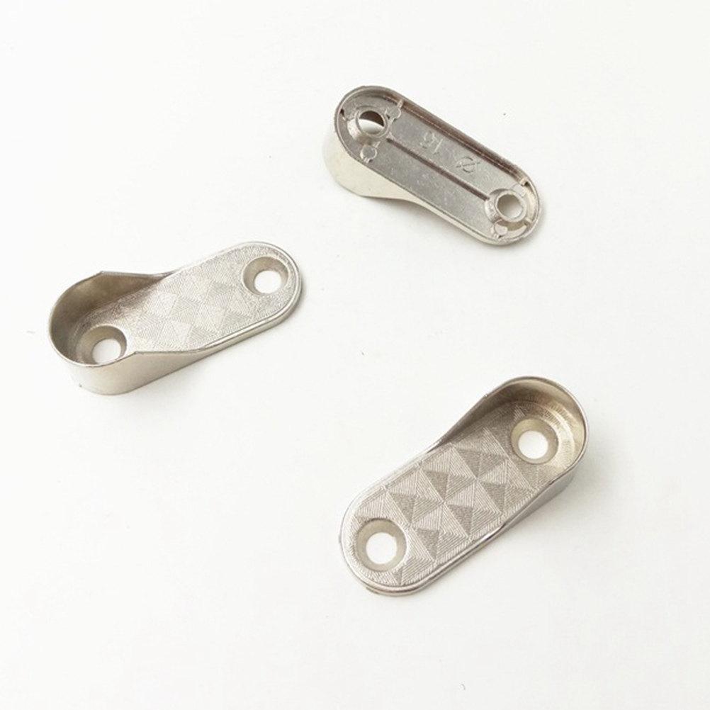 6Pcs Oval Wardrobe Rod Bracket Closet Tube Support Cast Metal End Supports Mounting Screws Rod Accessories Furniture Hardware