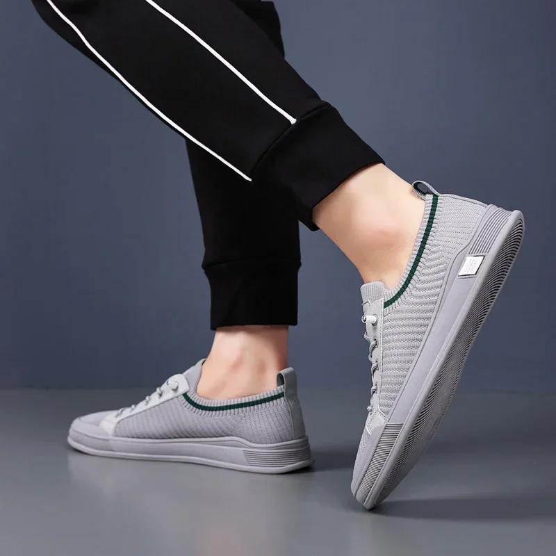 Zapatos para Hombre 2026 Nuevo Malla Transpirable Ligero Delgado Estilo Pie Perezoso Sobre Moda y Tendencia Zapatos Deportivos y de Ocio