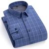 Winter Thermal Shirts Long Sleeve for Men 2 Layers Cotton Oxford Easy Care Warm Male Plaid Shirts Casual Business