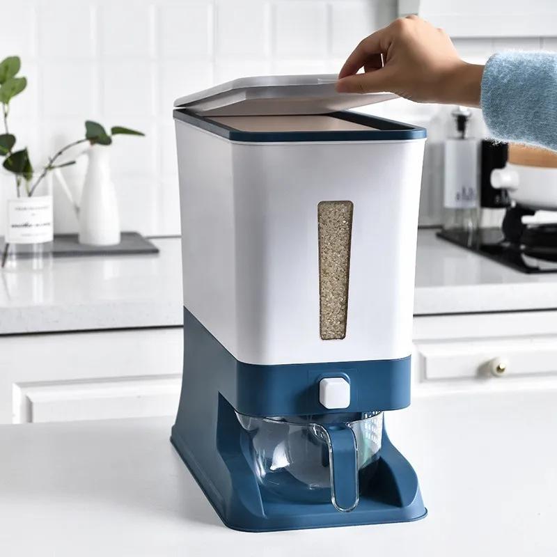 10KG Großer Reiskübel Versiegelte Reiskiste Küchen-insekten- und feuchtigkeitsdichter Getreidebehälter Getreide- und Müsli-Aufbewahrungsbox