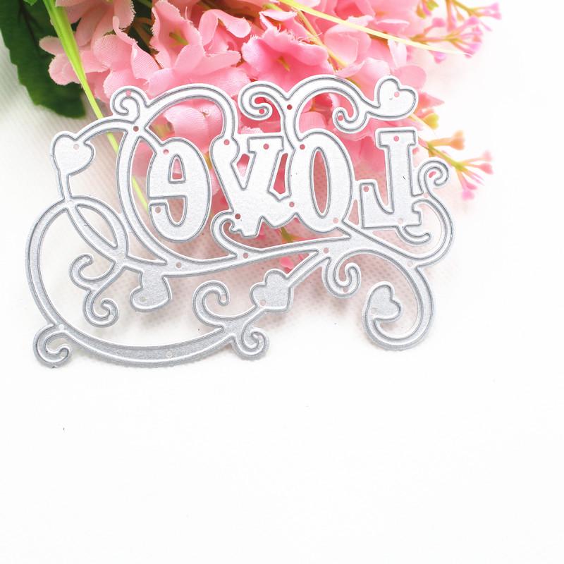 Любовь Металл Режущие Штампы Трафареты Вырубка для DIY Скрапбукинга Альбом Бумага Карточка Тиснение