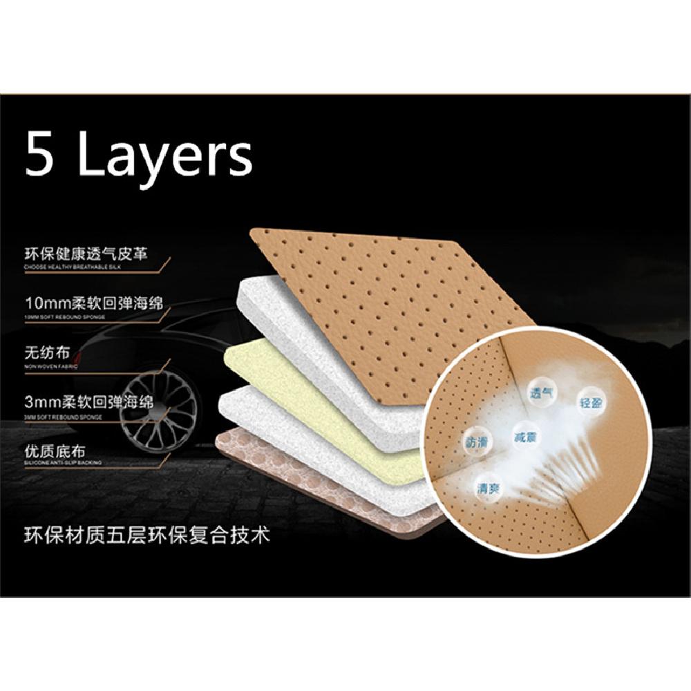 1X Universal Beige Pu Leather Deluxe Car Front Chair Cover Seat Cushion Pad Usa