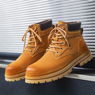 Cizme Rubarbă Cizme Martin Retro pentru Bărbați Cizme Retro de Toamnă Britanice Cizme de Lucru de Deșert pentru Bărbați