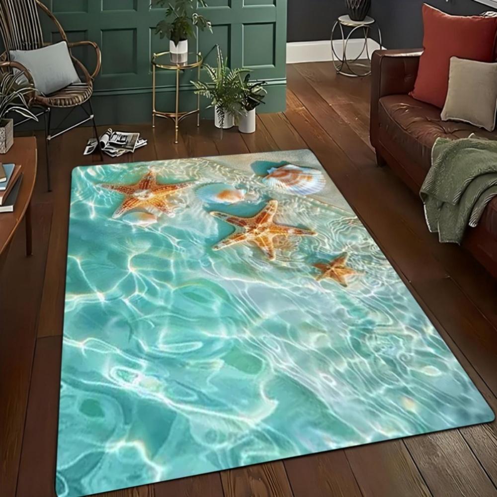 2D Broken Ground Cracked Hole Rug Non Slip Mat for Living Room Bedroom Modern Home Decor Realistic Earthquake Crevasse Design