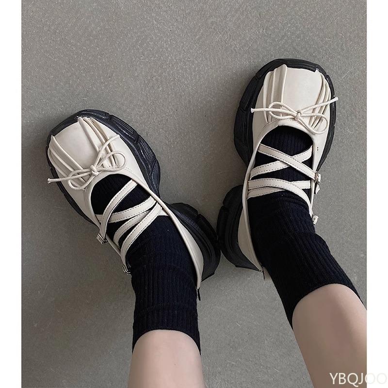 Shallow mouth Butterfly-knot Platform Flat Shoes 025 New Fashion Chunky Women Sports Shoes Casual comfort Outdoor women shoes