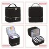Doppellagige Nagellack-Organizer-Tasche 30 Fächer Große Kapazität Ätherische Öl-Aufbewahrungstasche Handgehaltene Make-up-Tasche