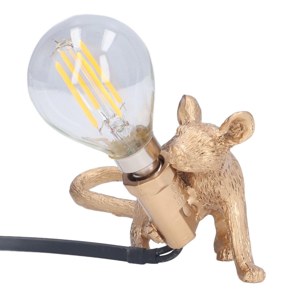 Modern Resin Mouse Lamp Table Desk Light Bedside Decoration Animal Shape Light E12 for Bedroom