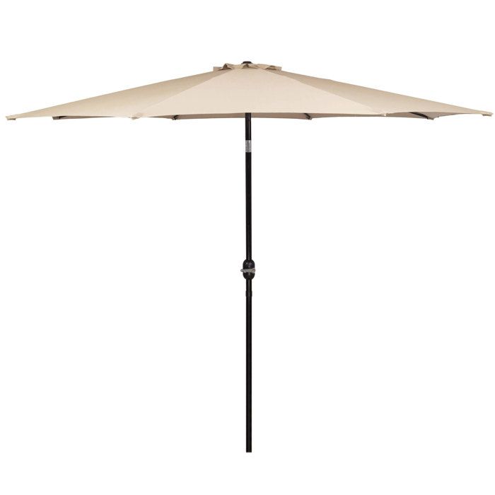 Springos® Parasol de jardin avec fonction d’inclinaison et système à manivelle 300 x 245 cm